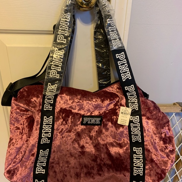 PINK Victoria's Secret Handbags - PINK small velvet tote